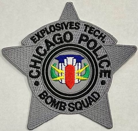 CHICAGO POLICE BOMB SQUAD - EXPLOSIVE TECH - BADGE PATCH.